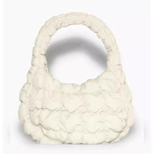 Women's Pleated Cloud Niche Plaid Bubble Down Shoulder Bags