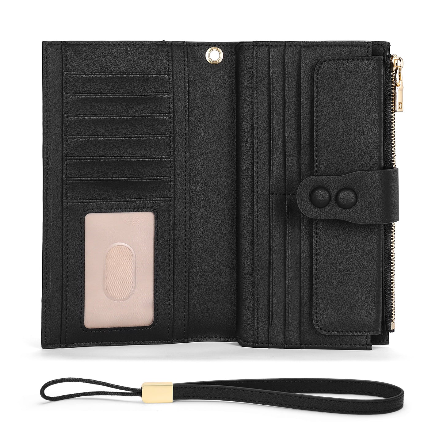 Women's Swiping Leather Large Capacity Long Ladies Wallets