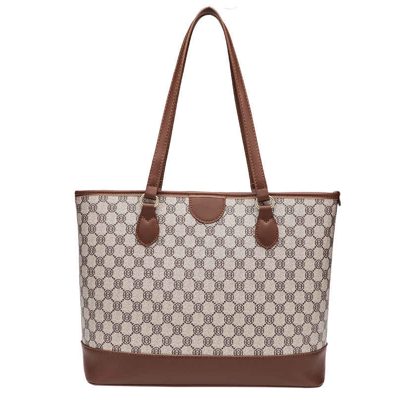 Women's Fashion Retro High Texture Commuter Large Women's Messenger Bag