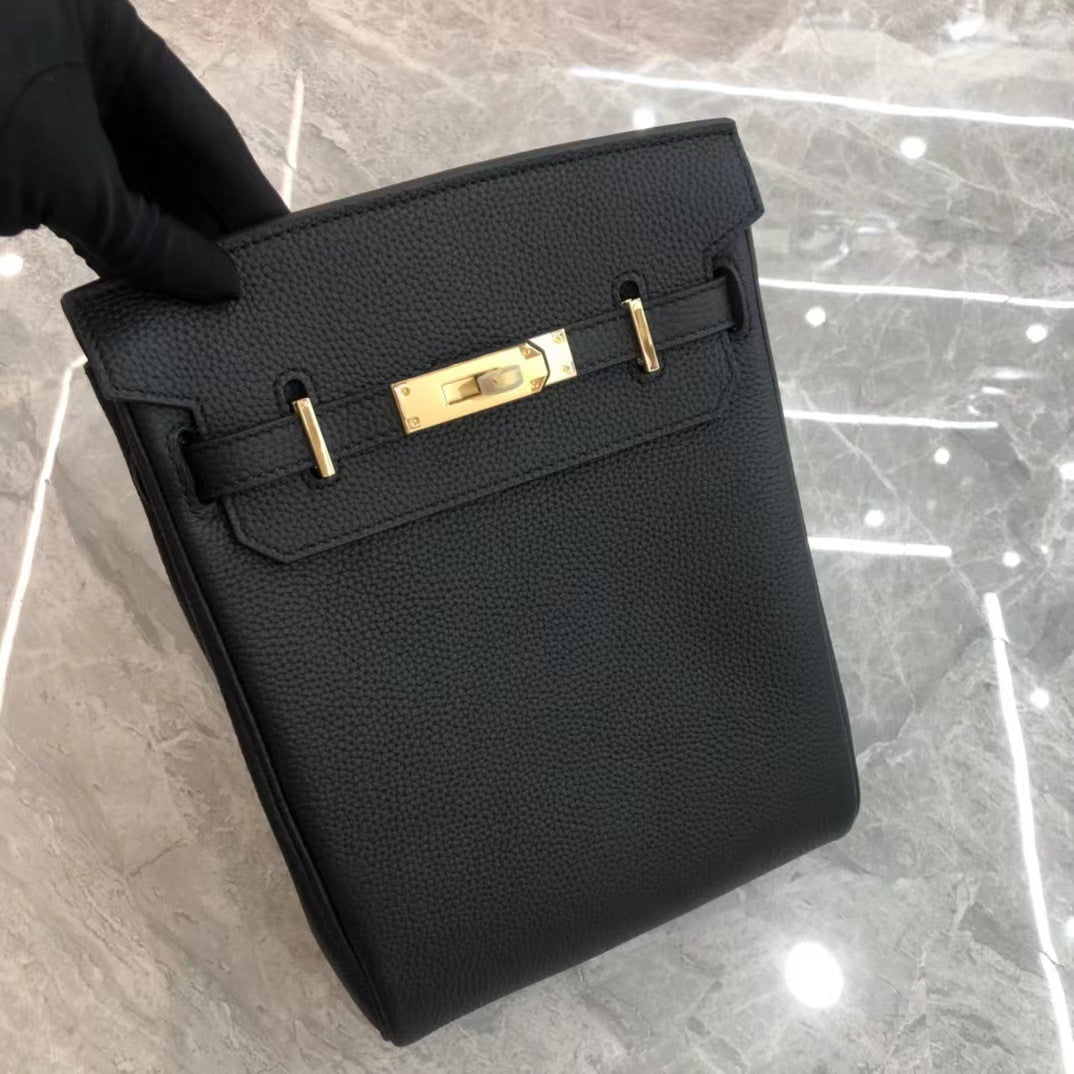 Women's Unisex Genuine Cattlehide Leather Surface Kelly Bags
