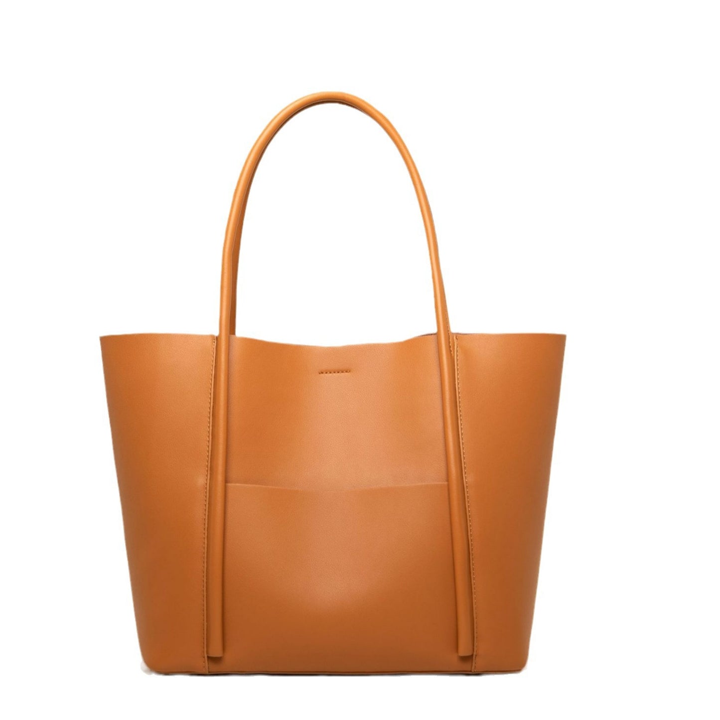 Women's Simple First Layer Cowhide Trendy Large Capacity Shoulder Bags