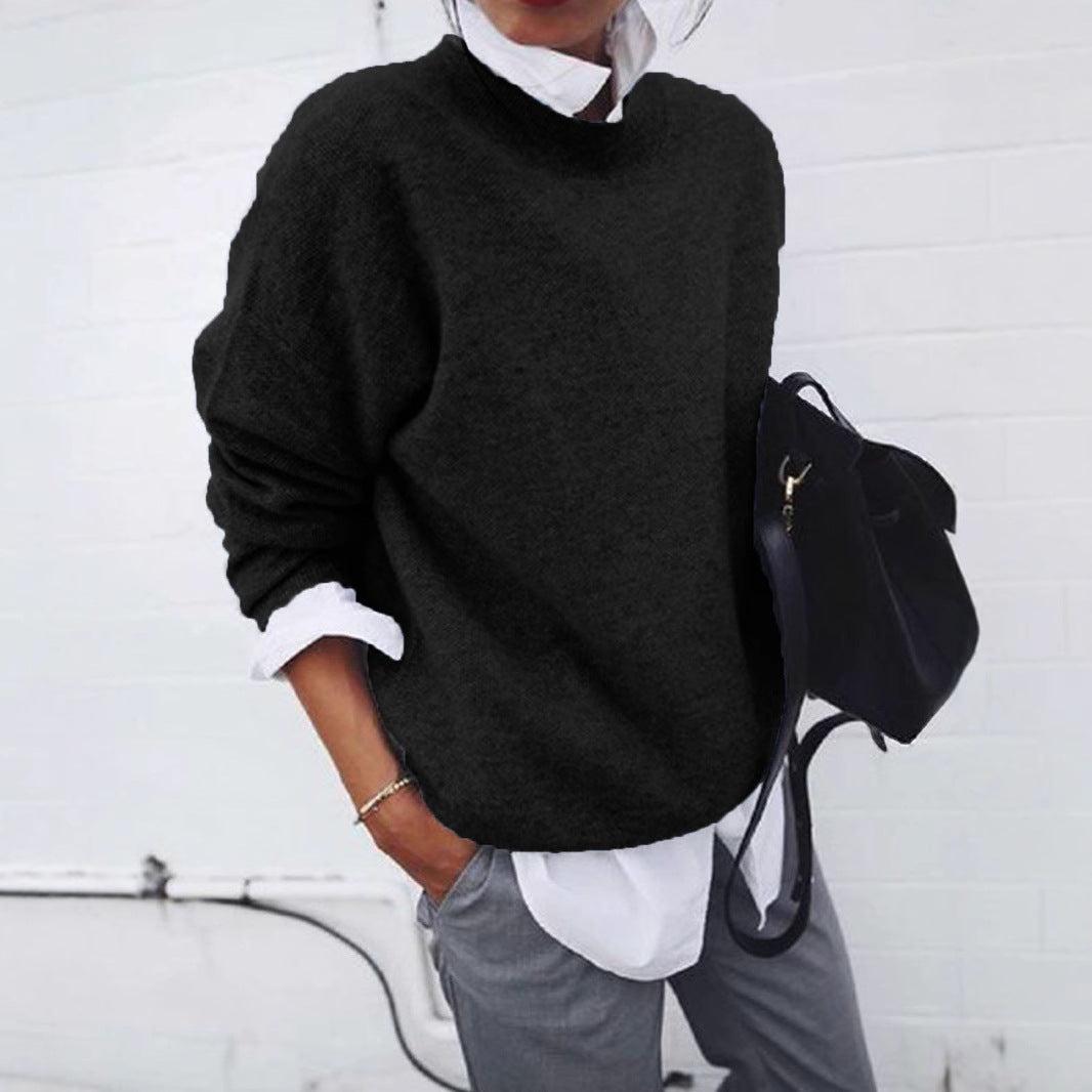 Women's Knitted Long Sleeve Pullover Hoodie Sweaters