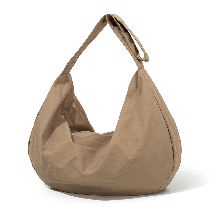 Unisex Large Capacity Macaron Color Dumpling Commuter Bags