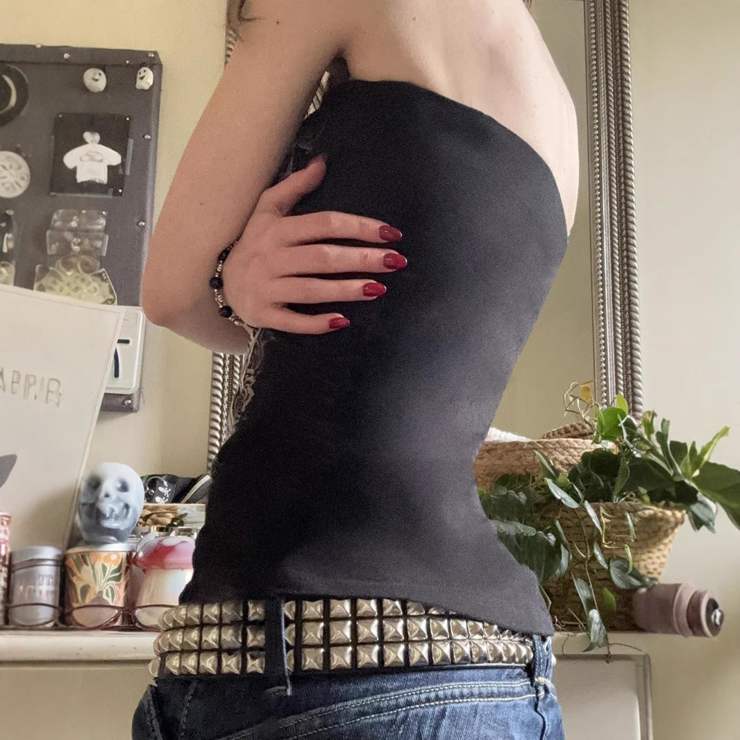 Women's Asian Culture Dark Retro Wings Printing Tube Tops