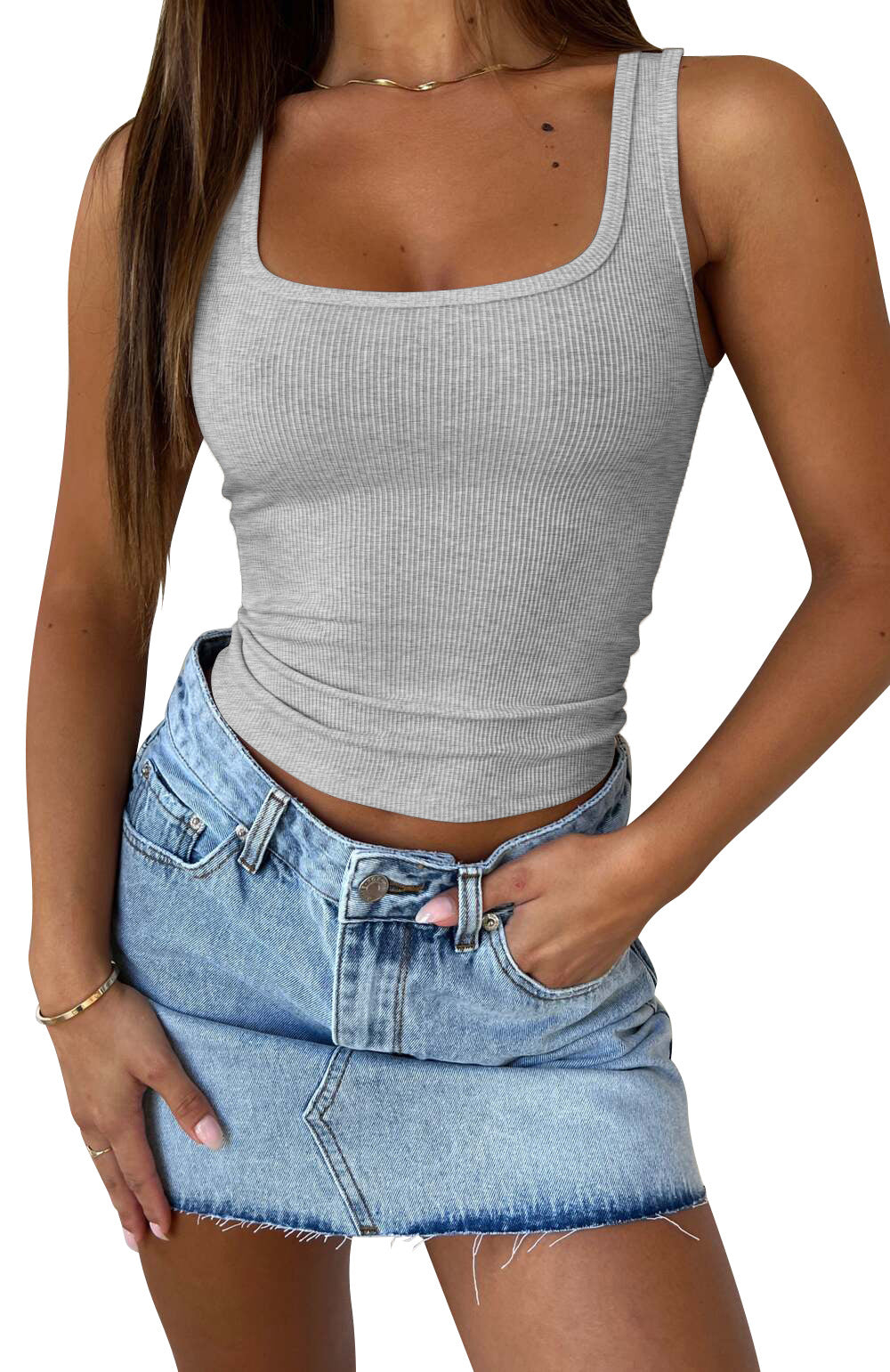 Women's Sexy Solid Color Hot Summer Thread Tops