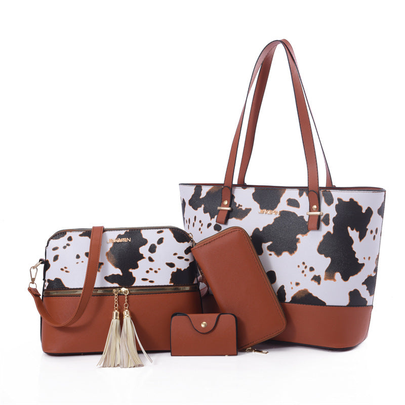 Women's Fashionable Large Capacity Printed Mother Handbags