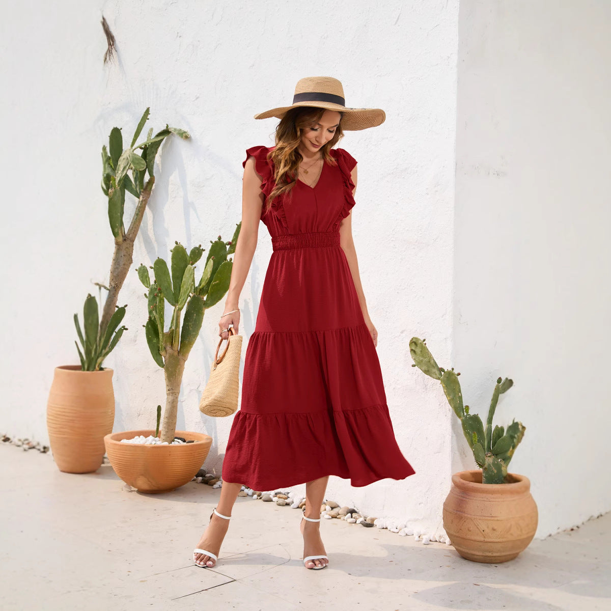High Waist Cake Dress Long Casual Dresses