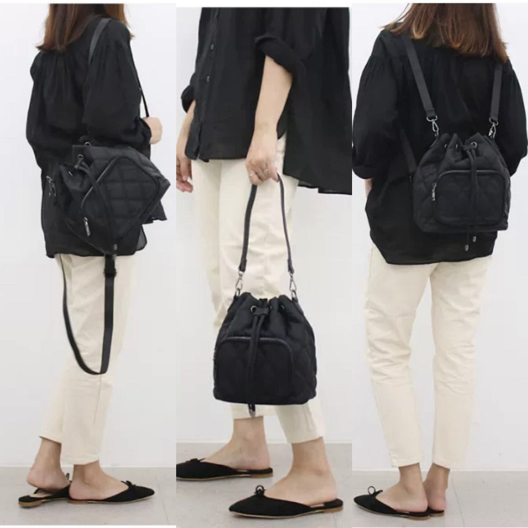 Women's Large Capacity Nylon Cloth Rhombus Shoulders Crossbody Bags