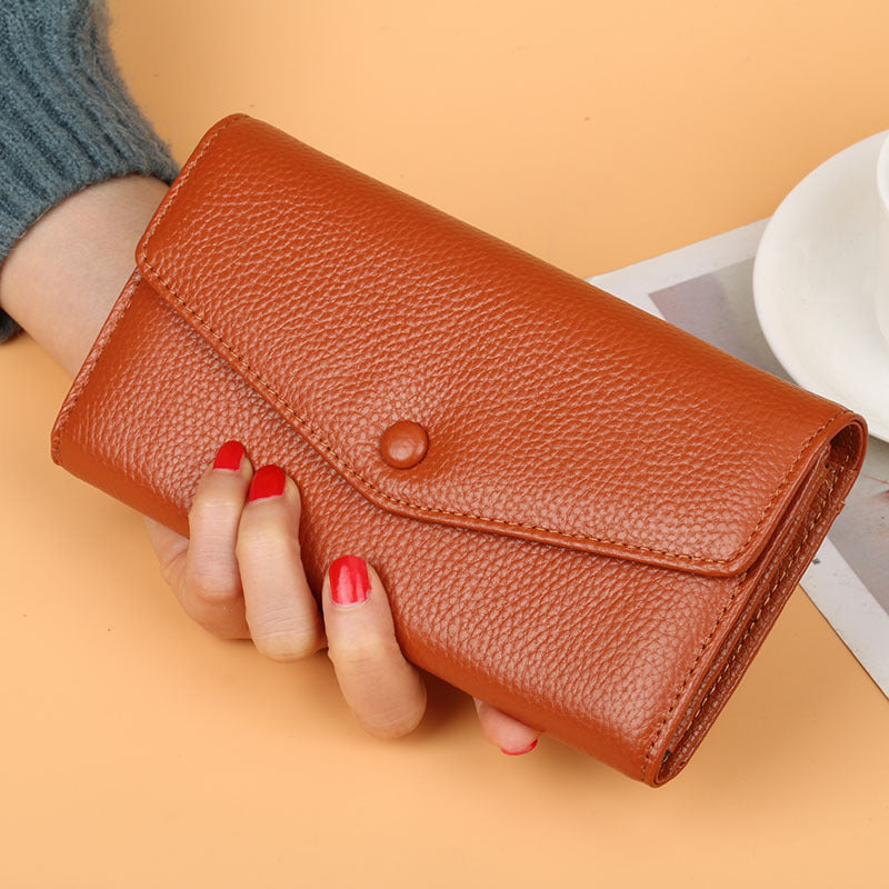 Women's Mid-length 2 Fold Envelope Multi Slots Ladies Wallets