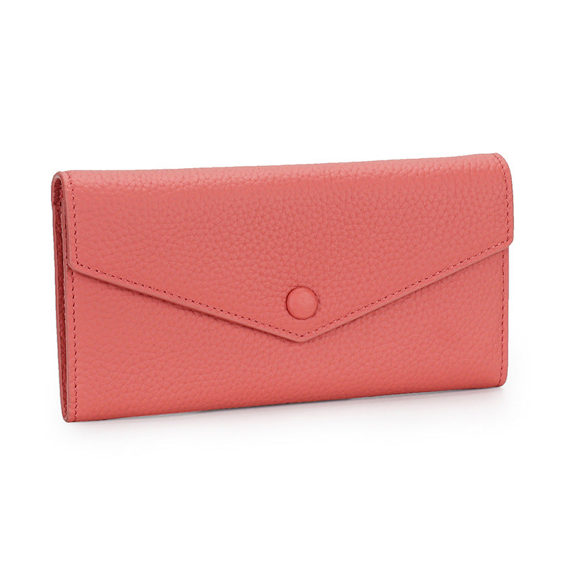 Women's Pure Leather Long Genuine Large Capacity Ladies Wallets