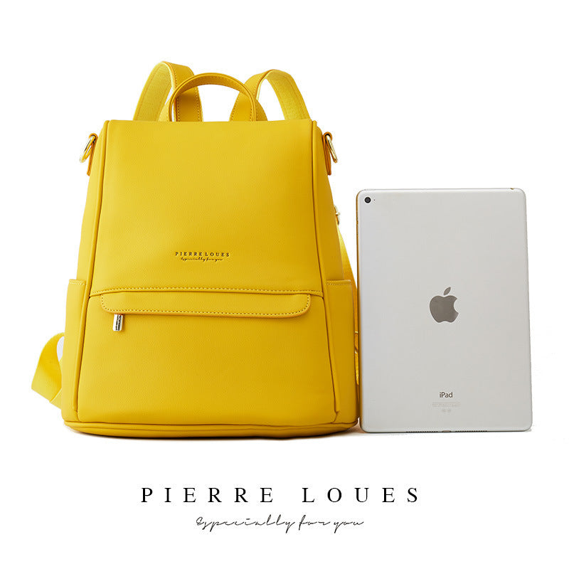 Women's Pierre Solid Color Korean Style Simple Backpacks