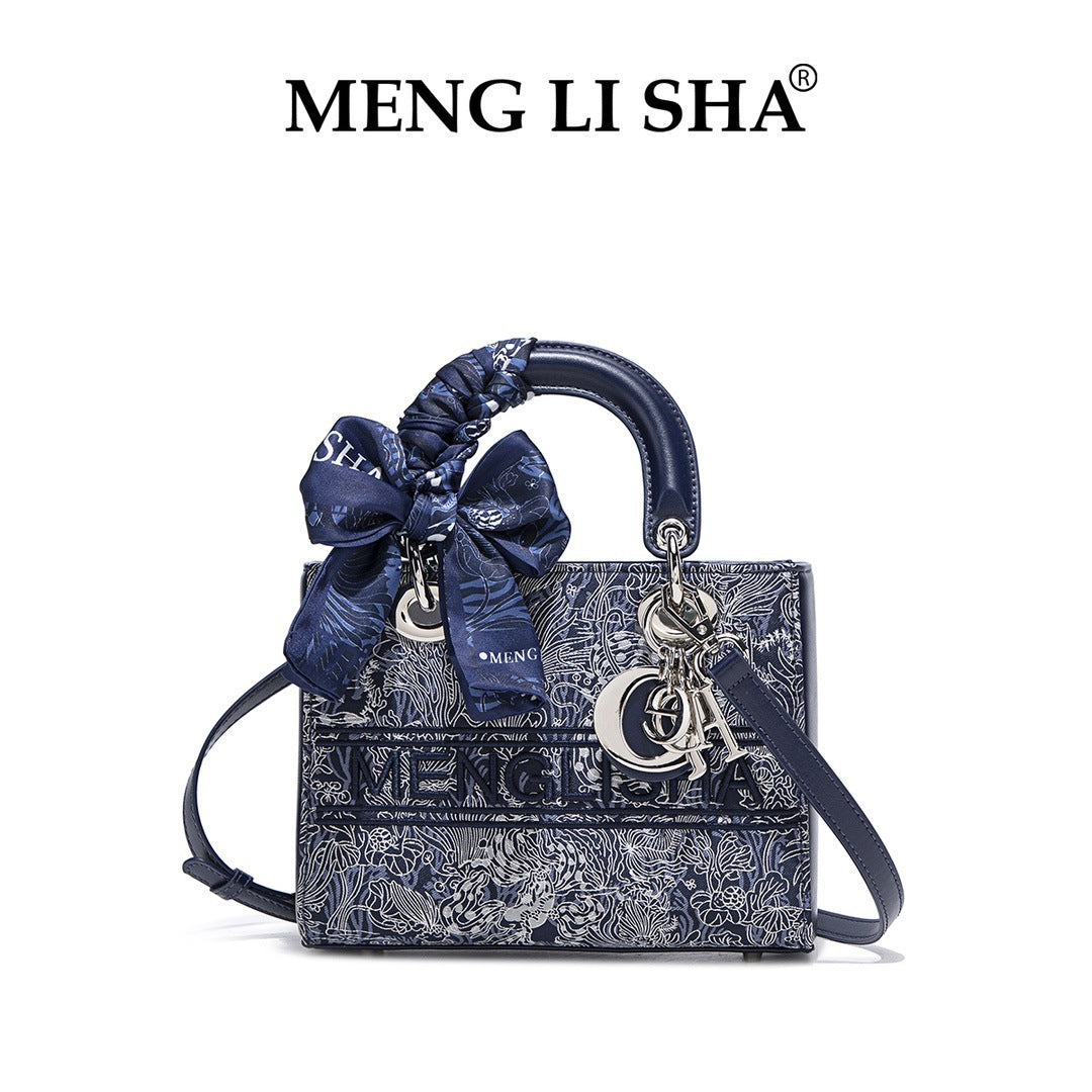 Women's Fashion Embroidery Portable Diana Large Capacity Women's Handbag