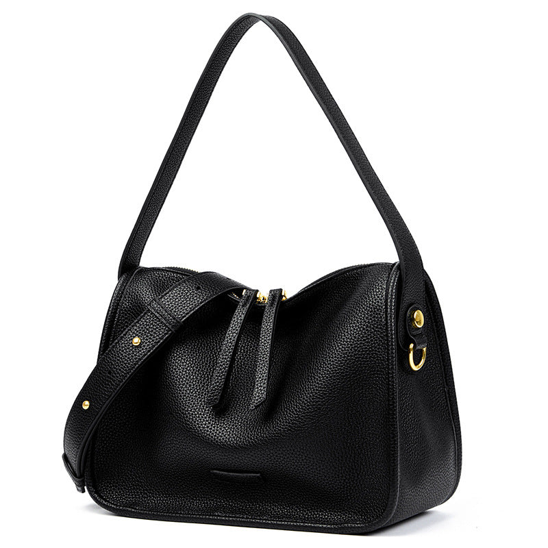 Women's Pillow Leather Pattern Underarm Genuine High Shoulder Bags