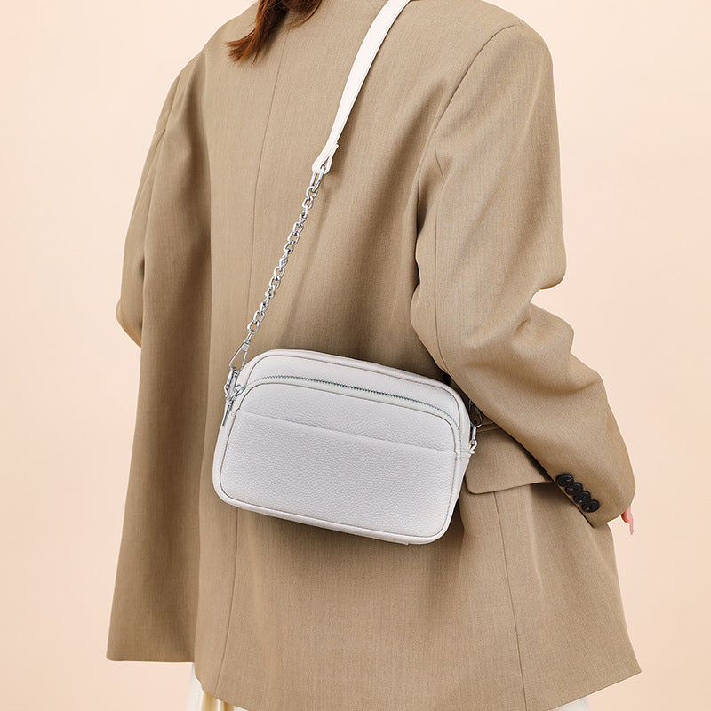 Women's Trendy Genuine Leather First Layer Cowhide Shoulder Bags