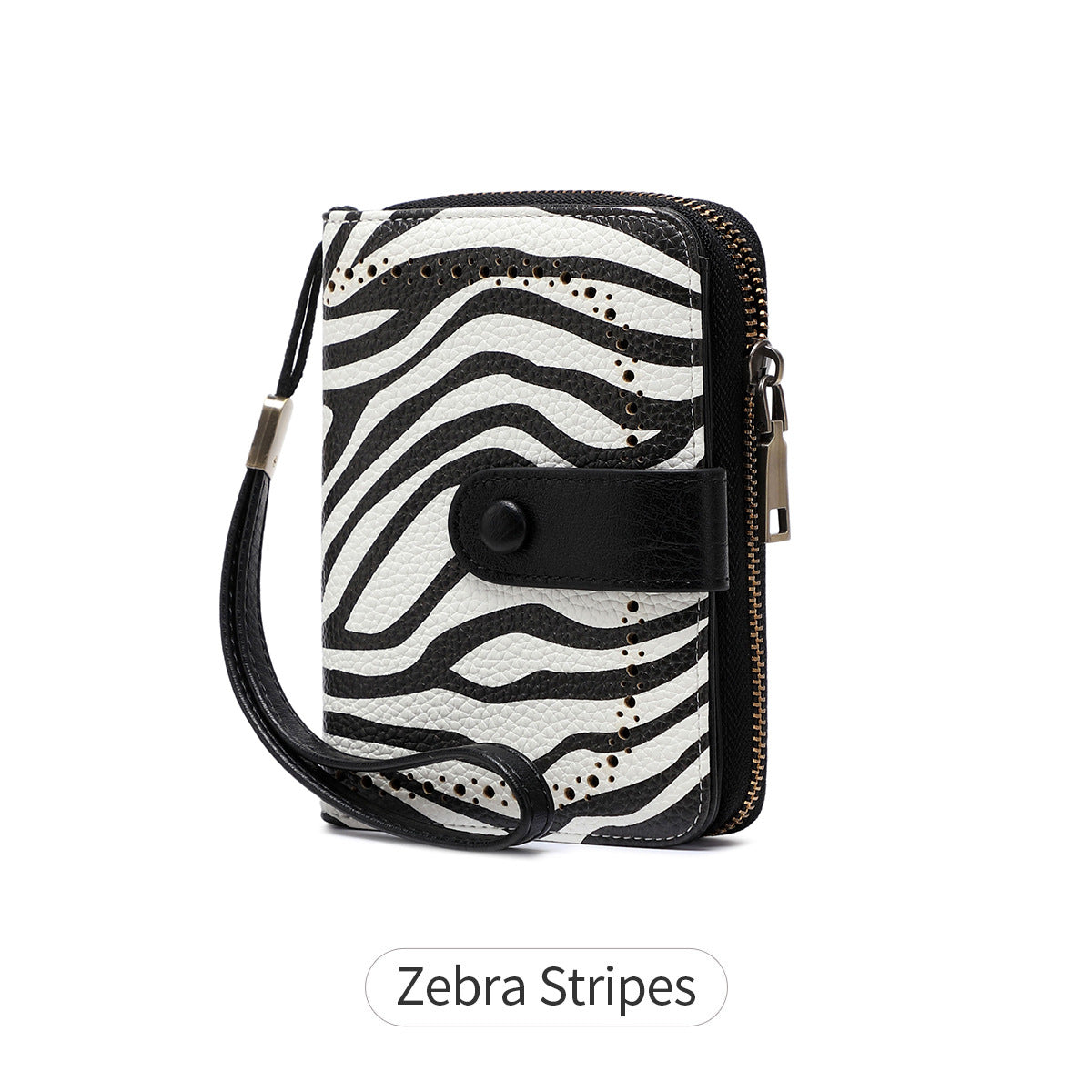Women's Leopard Print Multifunctional Zipper Vintage Purses