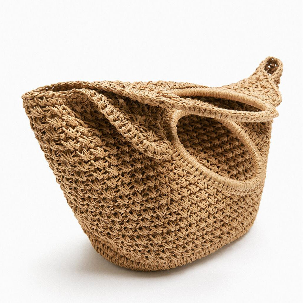 Women's Vacation Style Woven Open Large Capacity Handbags