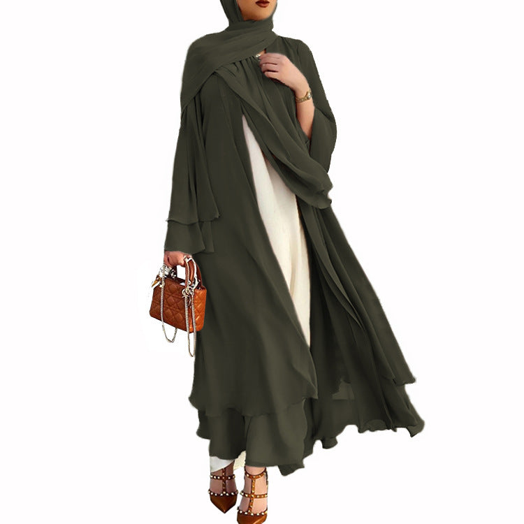 Solid Color Soft Elegant Long Dress Clothing