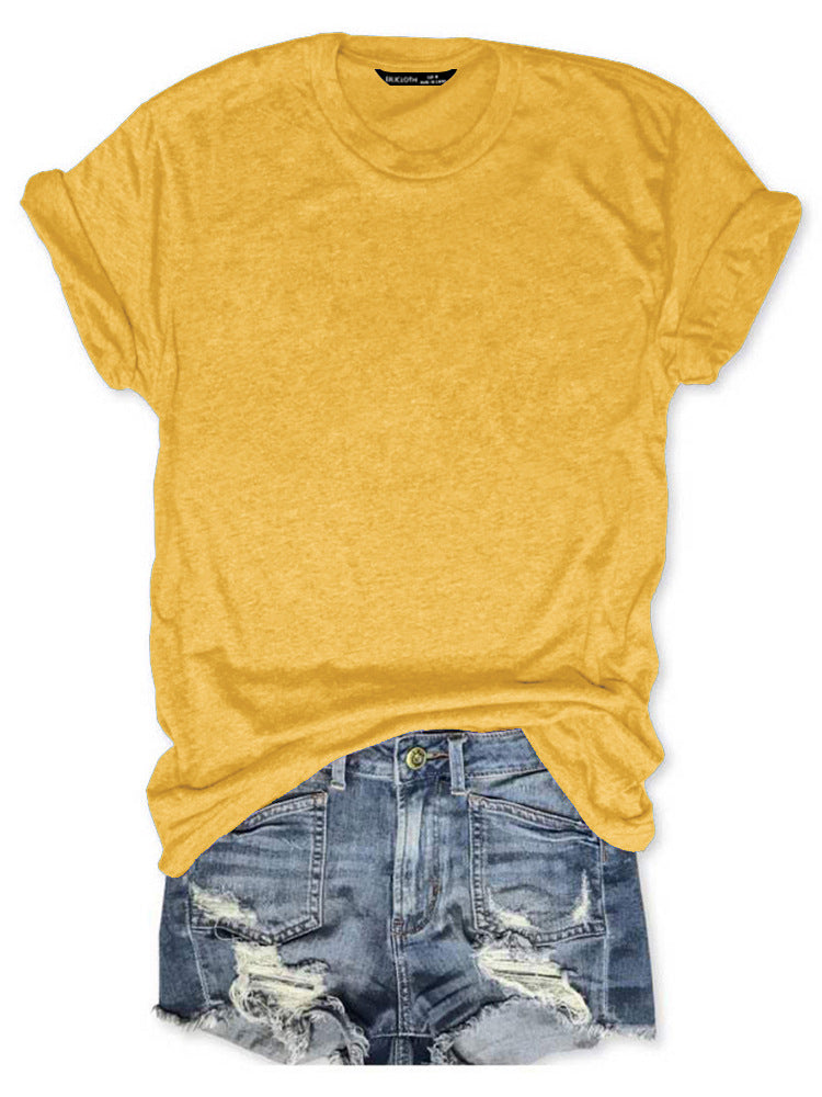Women's Heat Transfer Patch Casual Round Neck Blouses