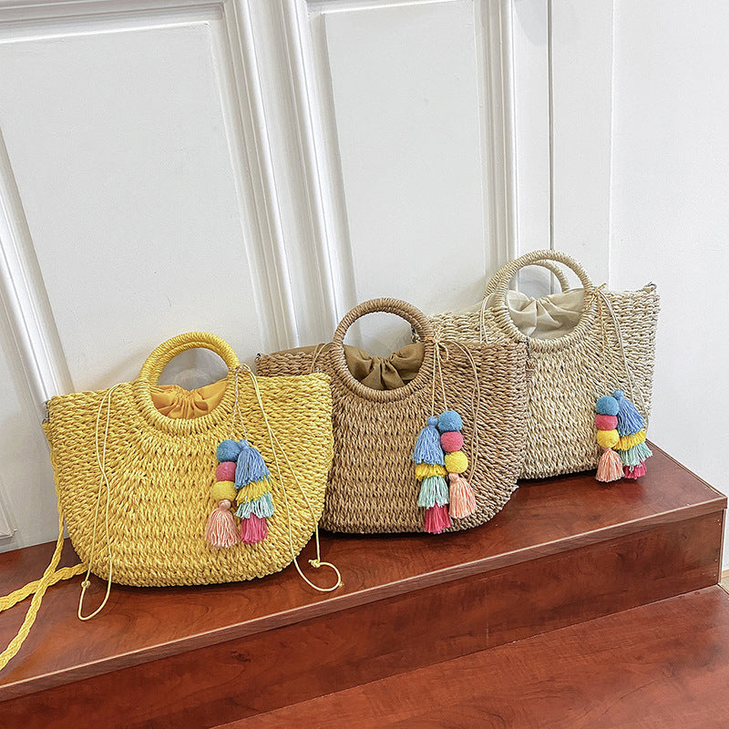 Women's Straw Large Fashion Bohemian Style Beach Shoulder Bags