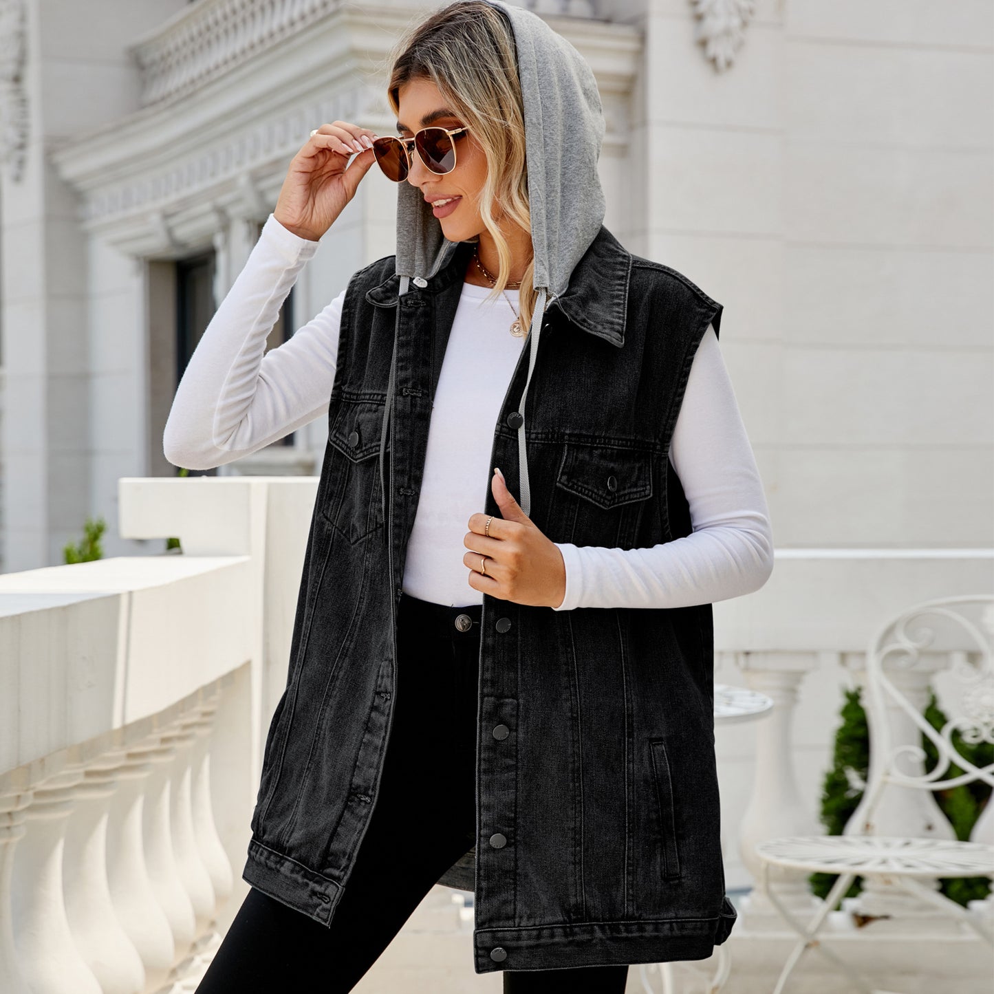 Women's Retro Denim Loose Casual Fashion Vests