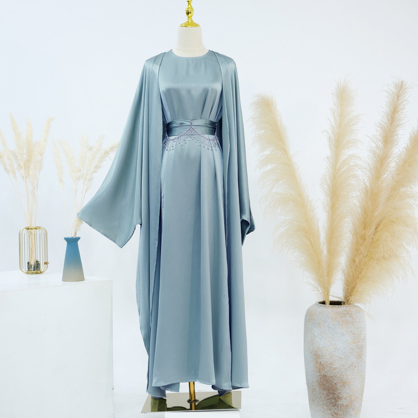 Turkish Elegant Two-piece Set Crystal Chain Suits