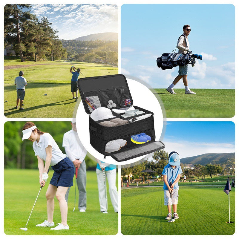 Golf Supplies Shoes Hats Dustproof Storage Box Ball Double Bags