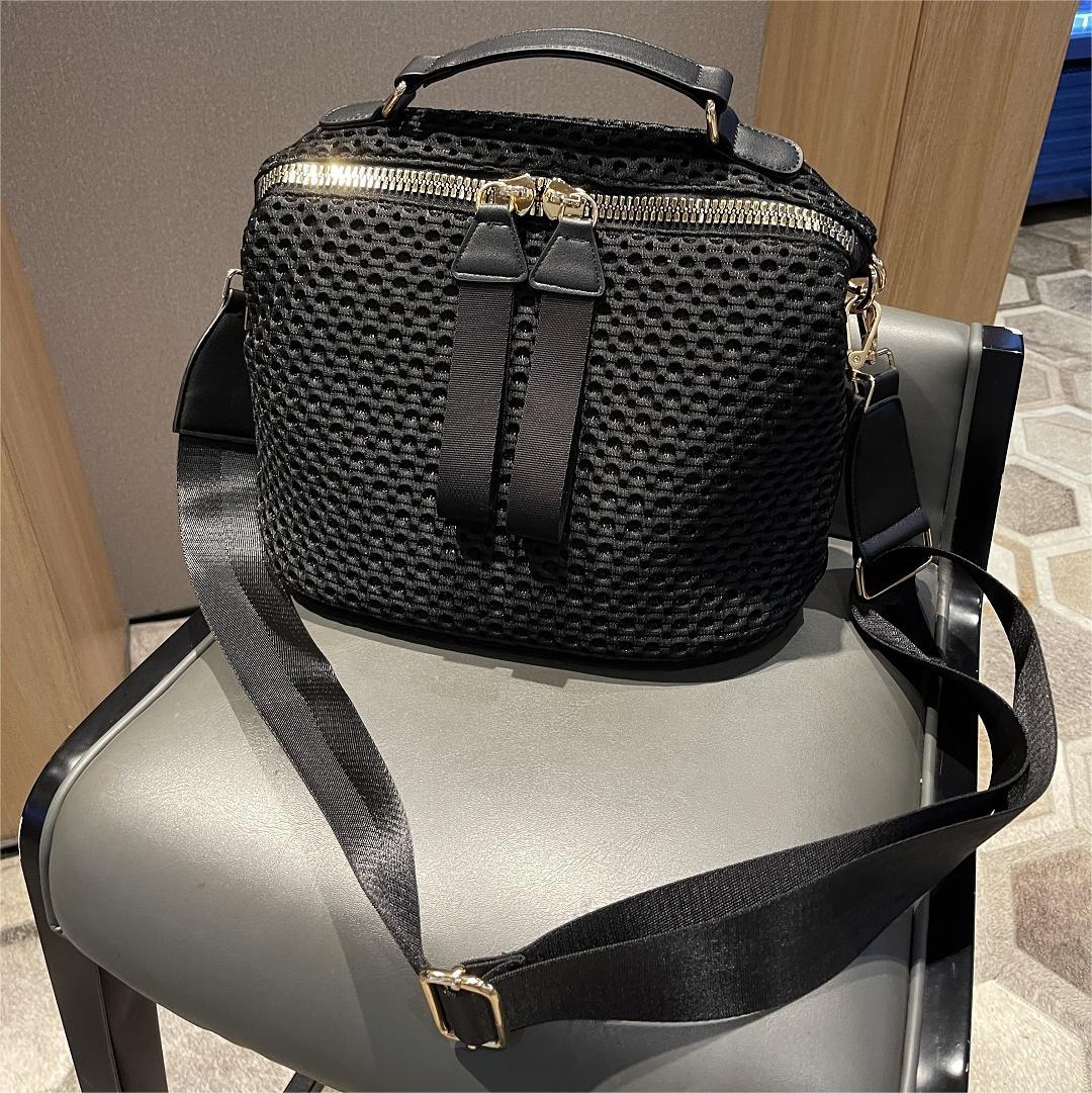 Women's Korean Medium-sized Saddle Nylon Cloth Portable Crossbody Bags