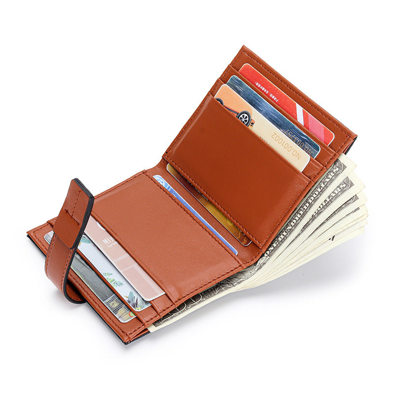 Women's Leather Short Blue Thin Simple Design Ladies Wallets