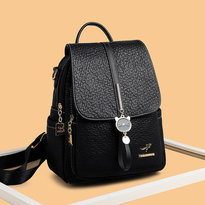 Women's Soft Leather Summer Large Capacity Fashion Backpacks