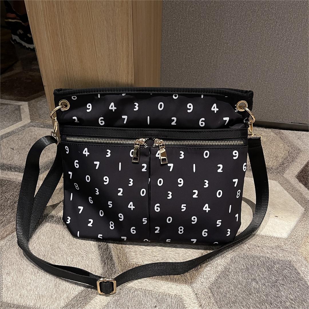 Women's High Texture Waterproof Nylon Cloth Punching Crossbody Bags