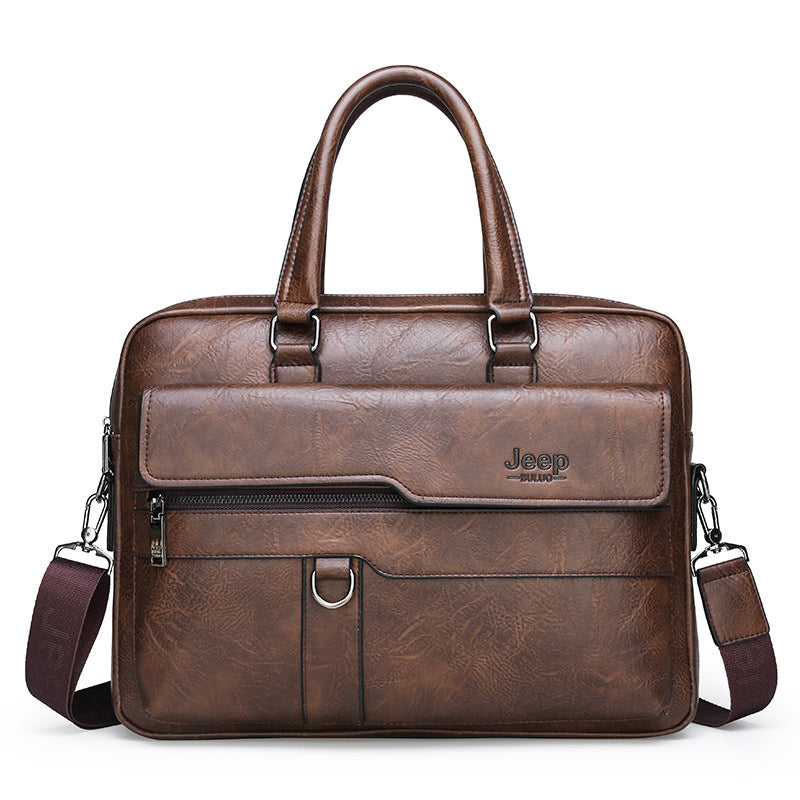 Men's Classic Trendy Hand Business Leather Men's Handbags