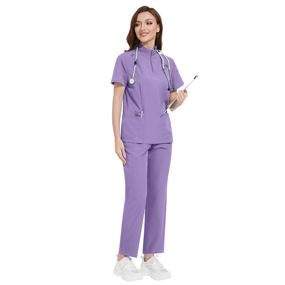 Women's Stand Collar Nurse Work Clothes Hand Uniform