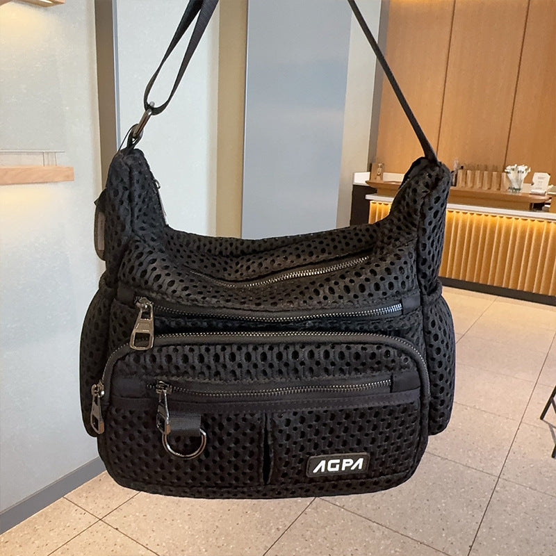 Women's Mesh Stylish Mummy Versatile Practical Commuter Crossbody Bags