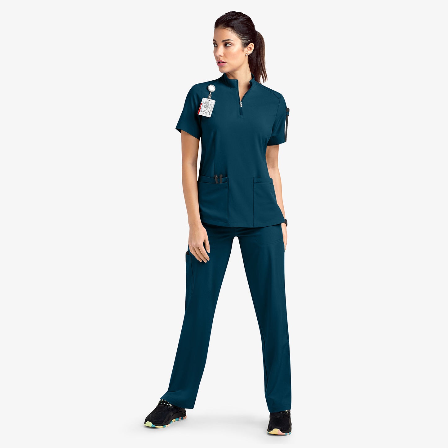Zipper Sleeve Surgical Gown Beauty Salon Nursing Shorts