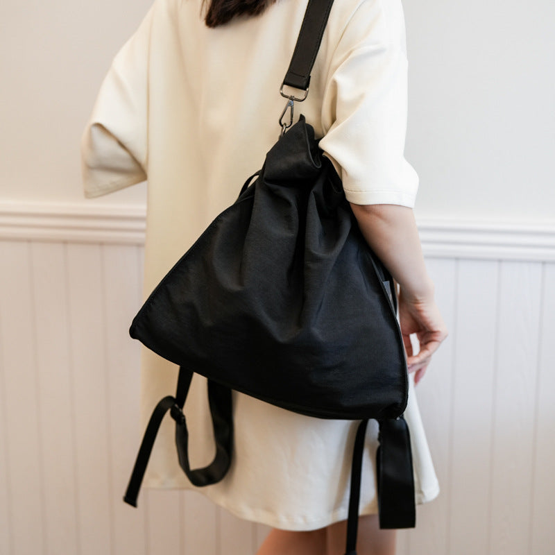 Women's Korean Large Capacity Underarm Canvas Bucket Bags