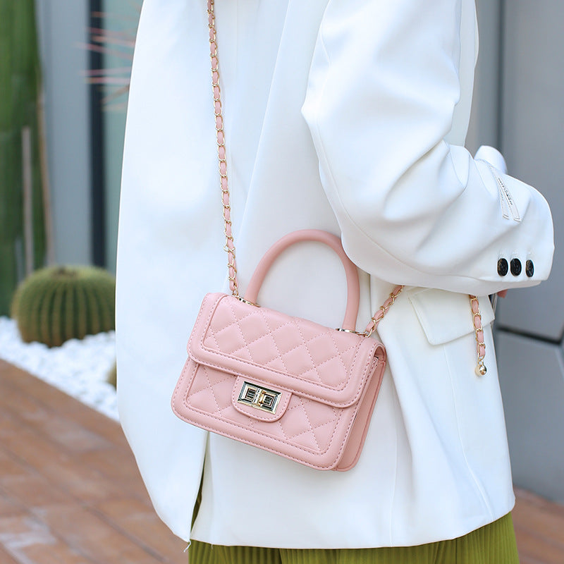 High-grade Versatile Style Chain Rhombus Convenient Handbags