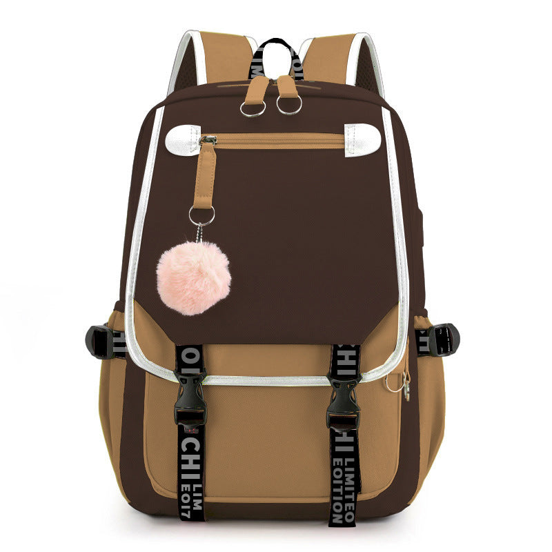 Children's Contrast Neutral Printing Primary Secondary Backpacks