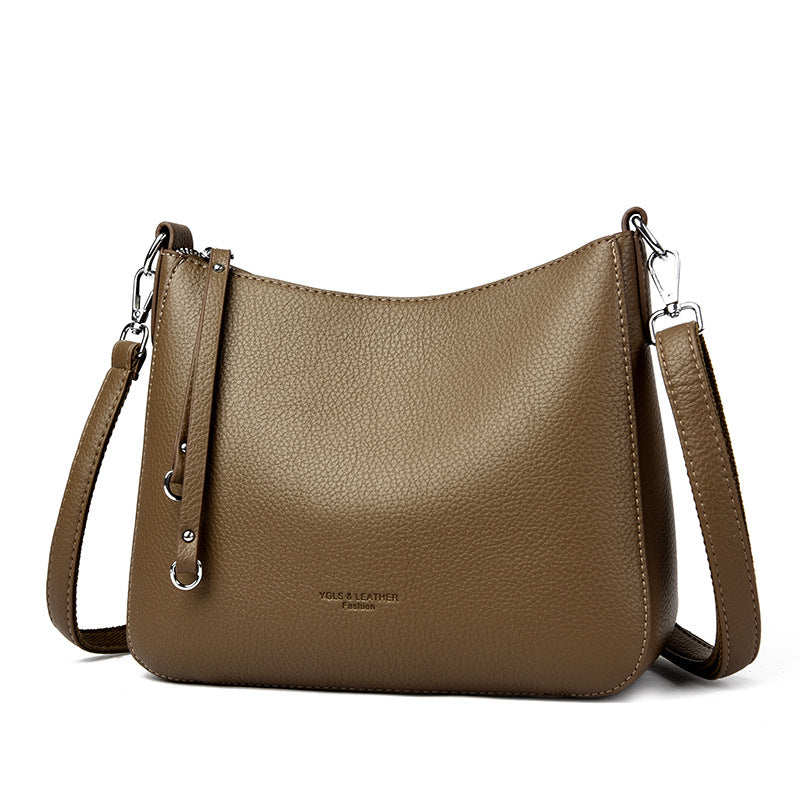 Women's Short Strap Tassel Solid Color Commute Shoulder Bags