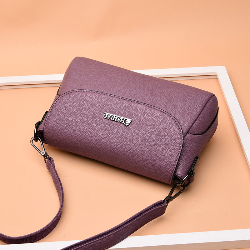 Women's Mother Soft Leather Fashion Elegant Grandma Crossbody Bags