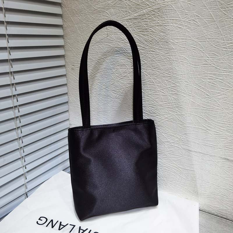 Women's Satin Color Matching Chessboard Plaid Underarm Armpit Bags