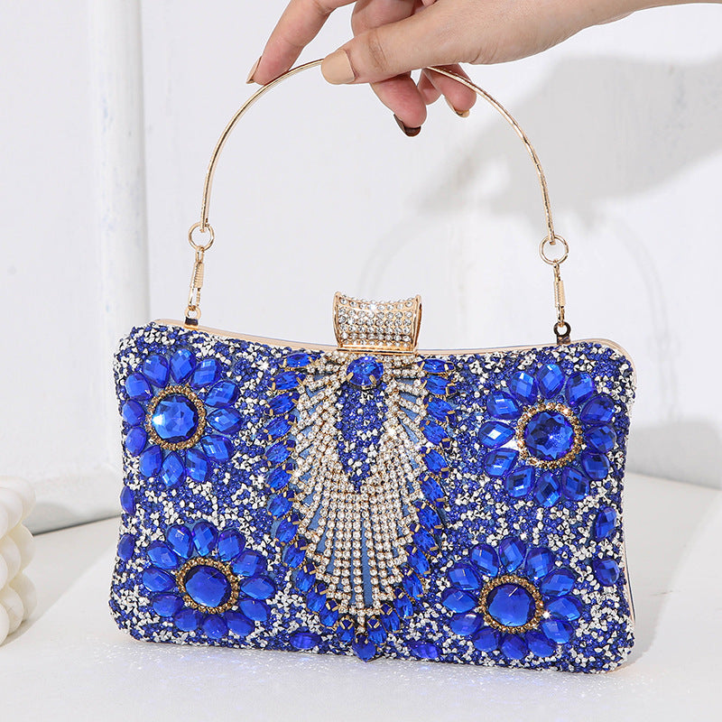 Versatile Women's Diamond Banquet Dress Portable Evening Bags