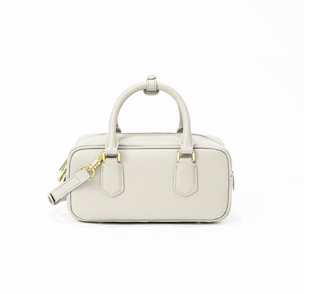 Women's Vintage Boston Bowling Genuine Leather High Handbags