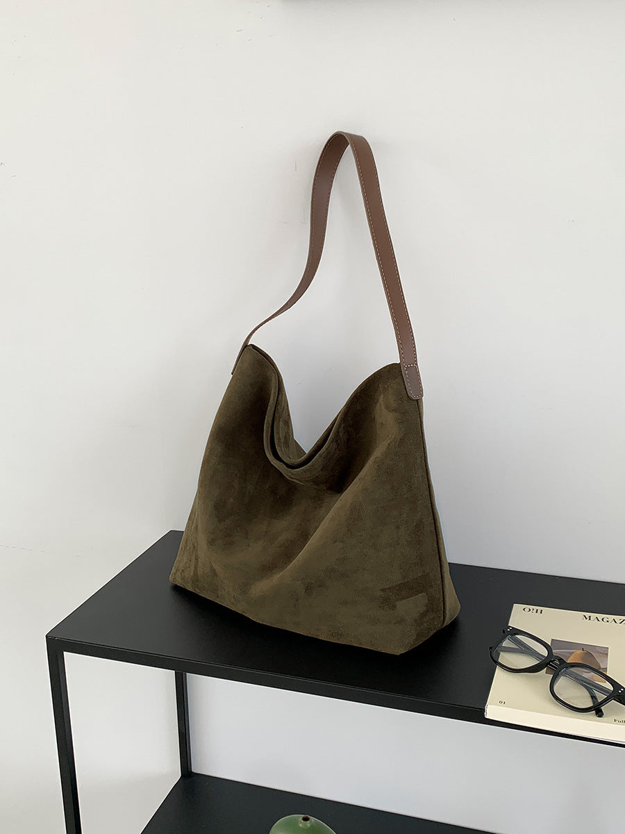 Style Plush Large Capacity Female Class Shoulder Bags