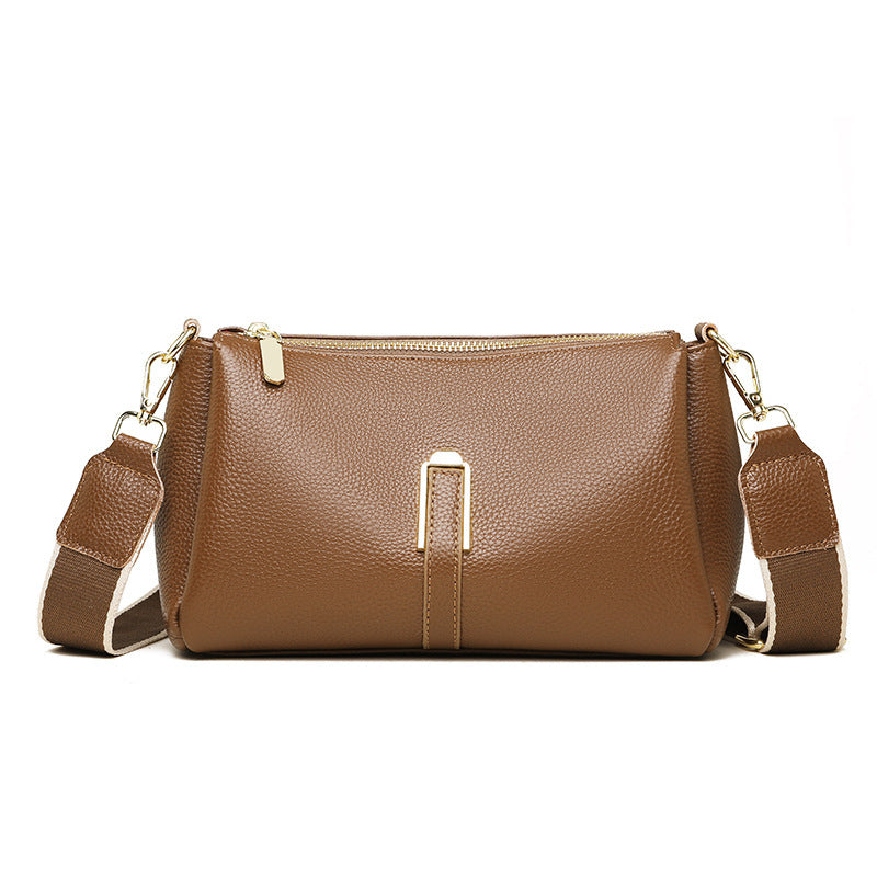 Women's Simple Fashion Cattlehide Elegant First Layer Shoulder Bags