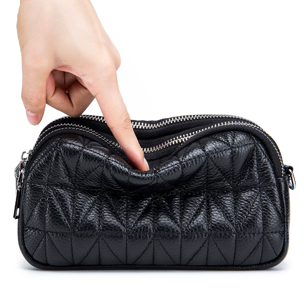 Women's Soft Leather Fashion Genuine Leisure Embroidery Crossbody Bags