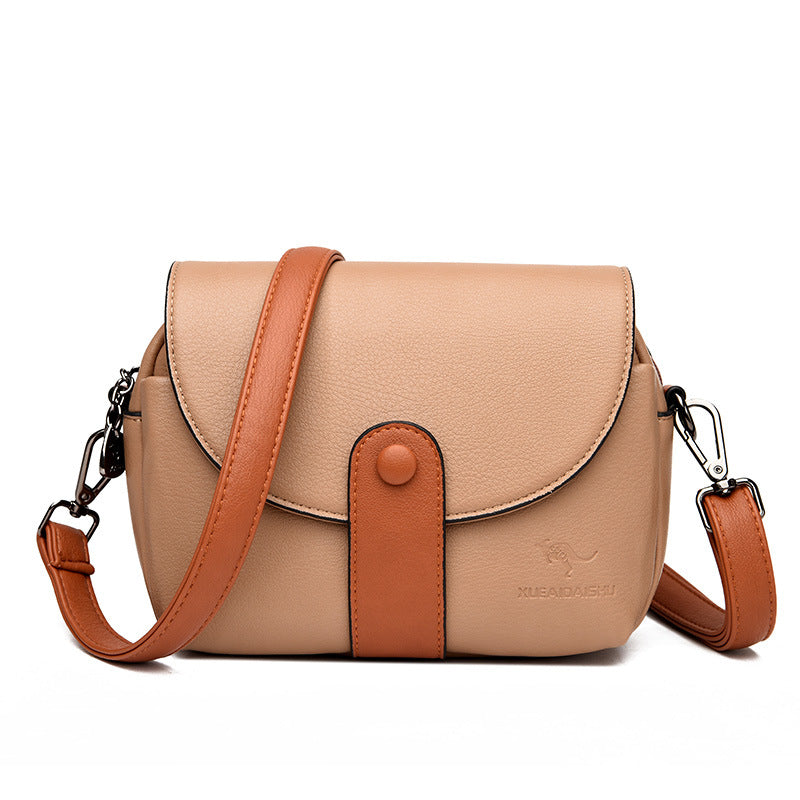 Women's Mini Simple Fashion Contrast Color Round Shoulder Bags