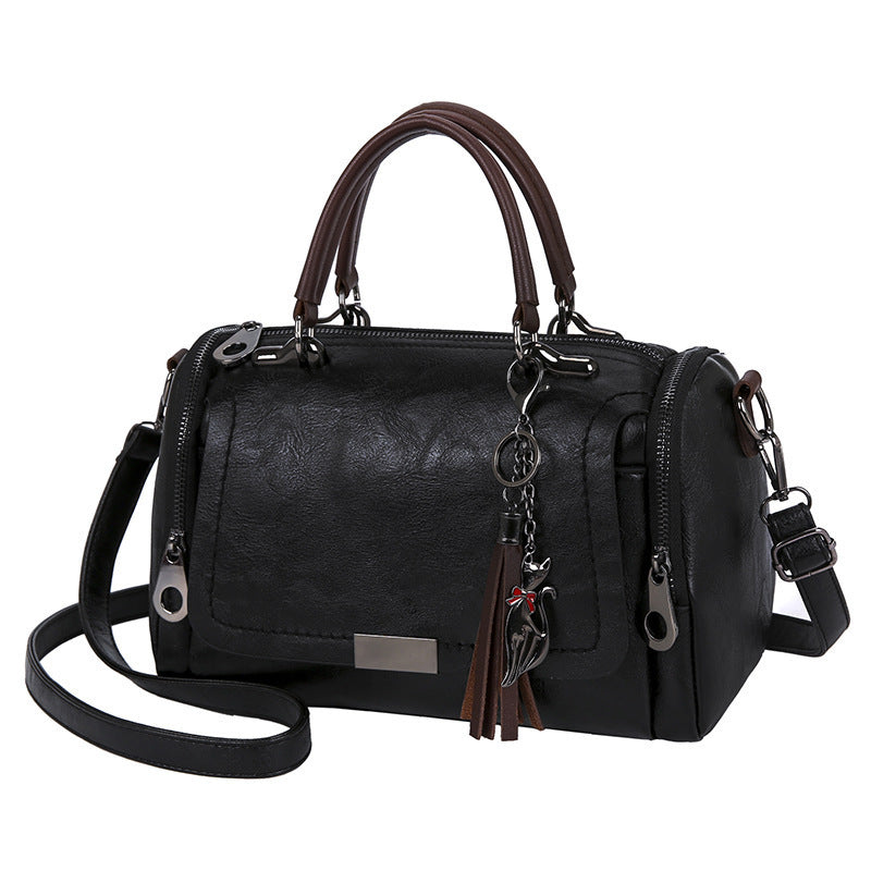 Women's Retro Large Capacity Tassel One Korean Shoulder Bags