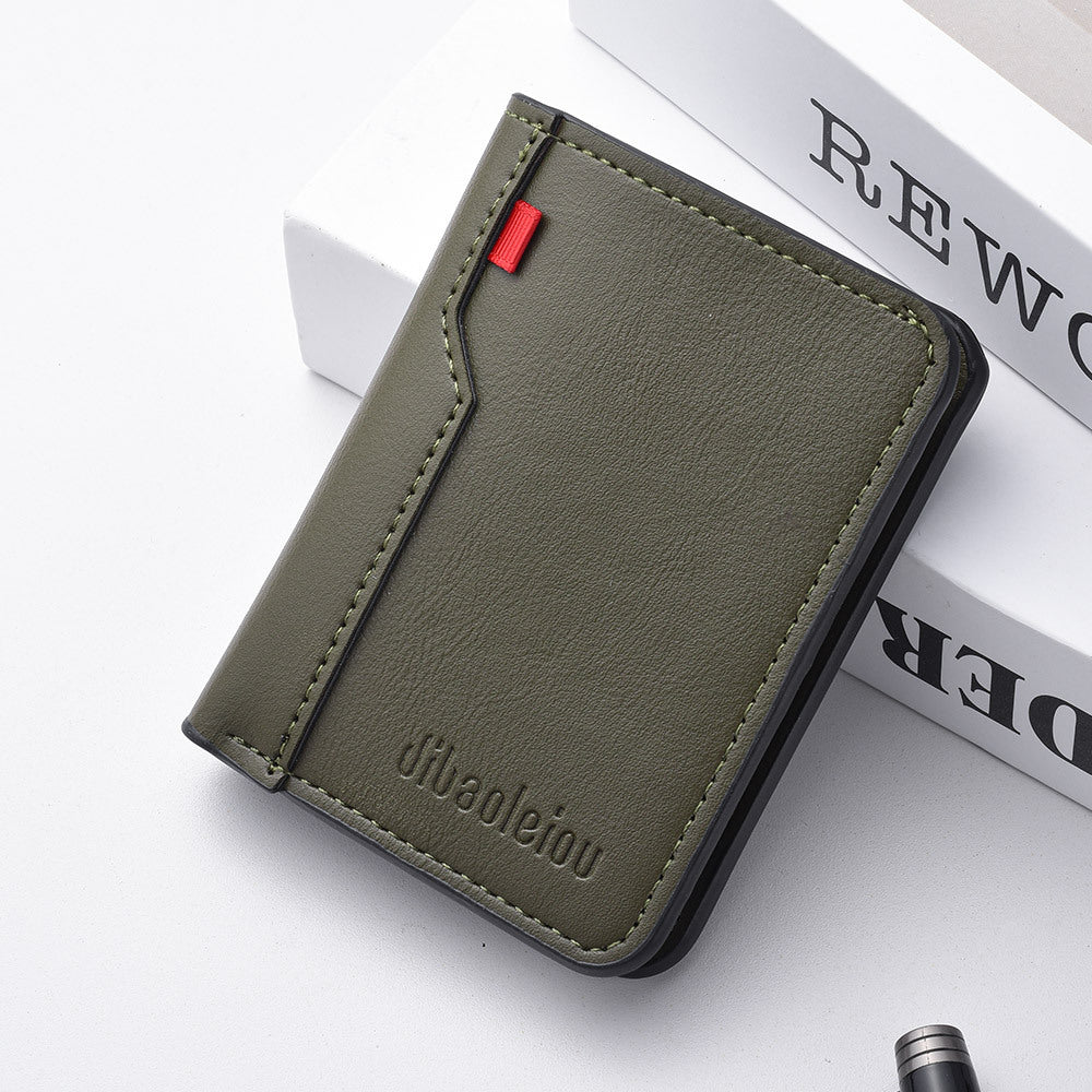Popular Men's Vertical Short Beauty Clip Men's Wallet