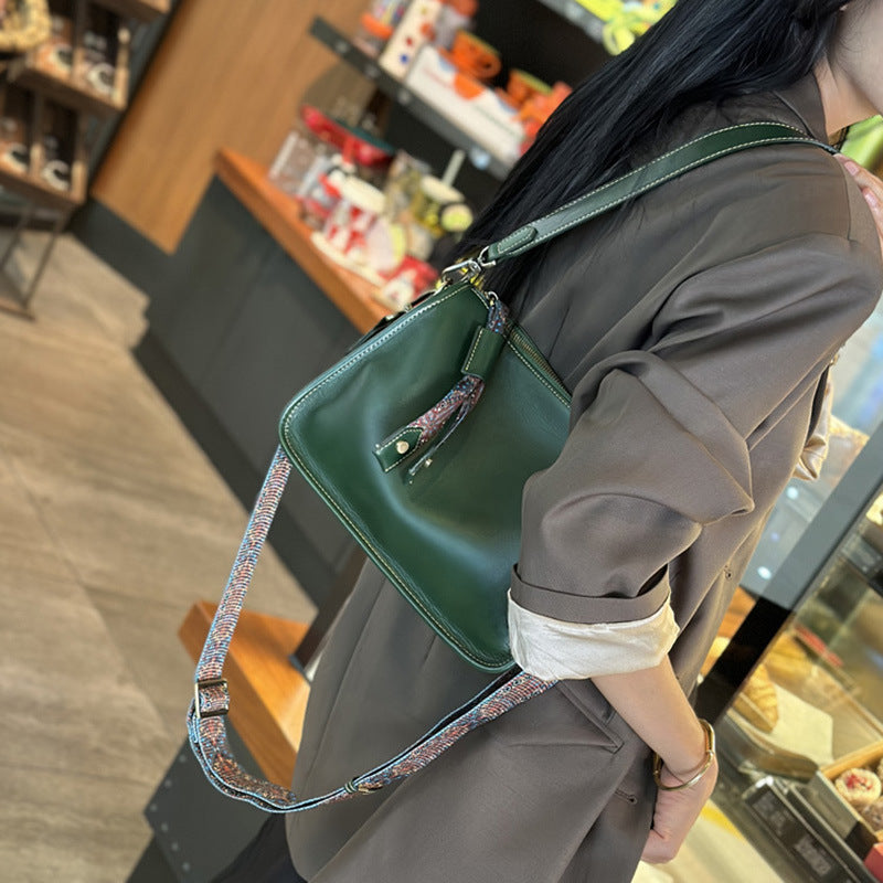 Women's Leather Underarm Soft Cowhide Textured Shoulder Bags