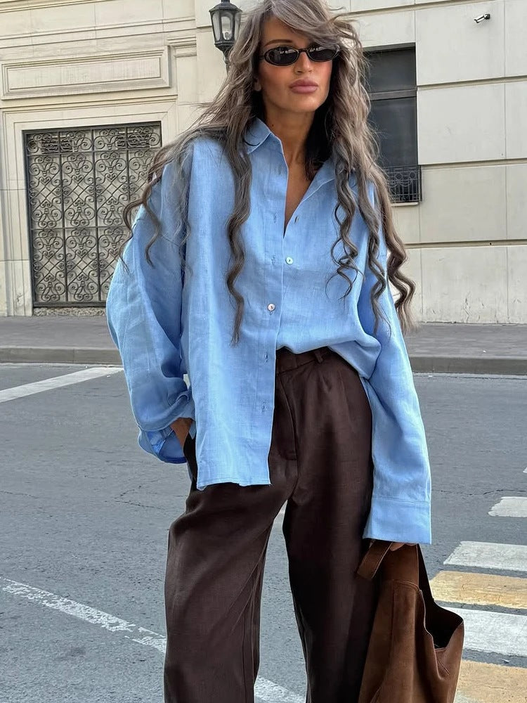 Women's Creative Beautiful Long Sleeve Ruffle Blouses